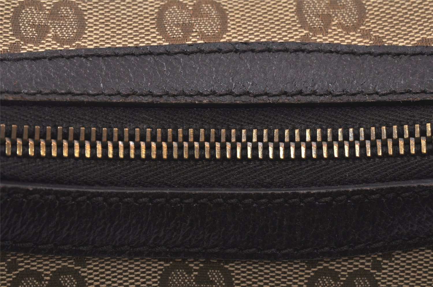Authentic GUCCI Shoulder Cross Body Bag GG Canvas Leather 181092 Brown 4247K
