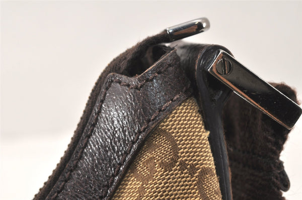 Authentic GUCCI Shoulder Cross Body Bag GG Canvas Leather 181092 Brown 4247K