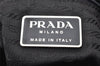 Authentic PRADA Vela Vintage Nylon Tessuto Leather Backpack B6677F Black 4248I