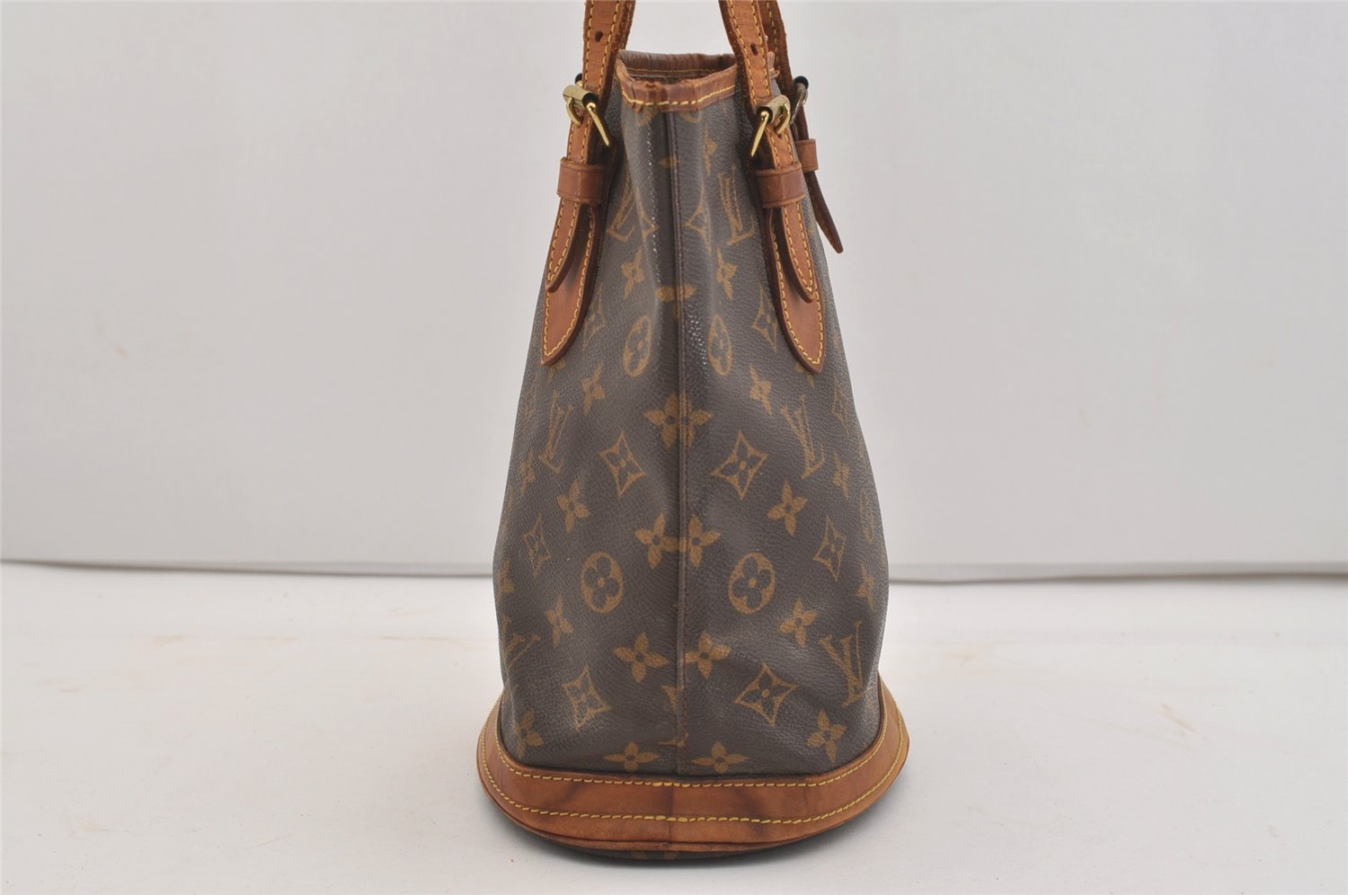 Authentic Louis Vuitton Monogram Bucket PM Shoulder Tote Bag M42238 Junk 4249J