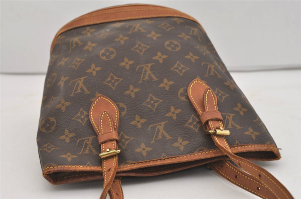 Authentic Louis Vuitton Monogram Bucket PM Shoulder Tote Bag M42238 Junk 4249J