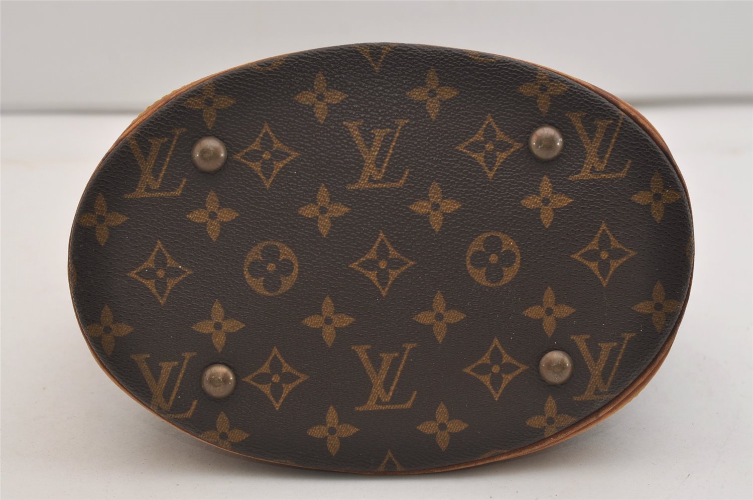 Authentic Louis Vuitton Monogram Bucket PM Shoulder Tote Bag M42238 Junk 4249J