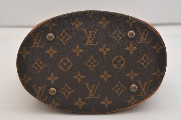 Authentic Louis Vuitton Monogram Bucket PM Shoulder Tote Bag M42238 Junk 4249J
