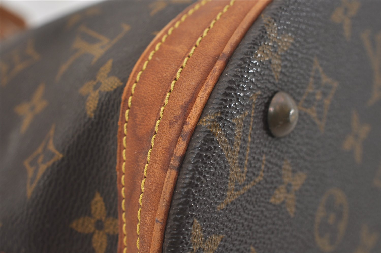 Authentic Louis Vuitton Monogram Bucket PM Shoulder Tote Bag M42238 Junk 4249J