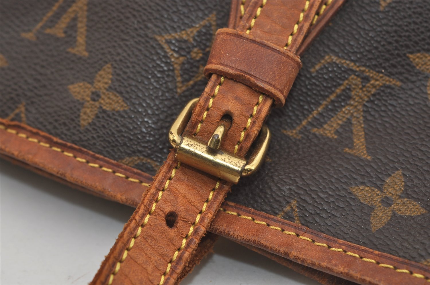 Authentic Louis Vuitton Monogram Bucket PM Shoulder Tote Bag M42238 Junk 4249J