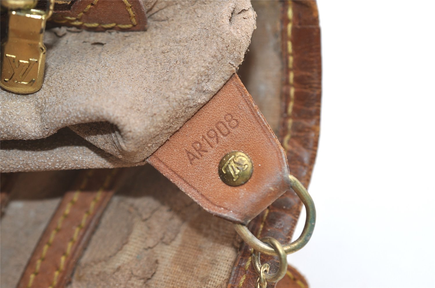 Authentic Louis Vuitton Monogram Bucket PM Shoulder Tote Bag M42238 Junk 4249J