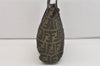 Authentic FENDI Vintage Zucca Hand Tote Bag Purse Canvas Leather Brown 4251J