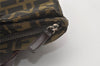 Authentic FENDI Vintage Zucca Hand Tote Bag Purse Canvas Leather Brown 4251J