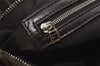 Authentic FENDI Vintage Zucca Hand Tote Bag Purse Canvas Leather Brown 4251J