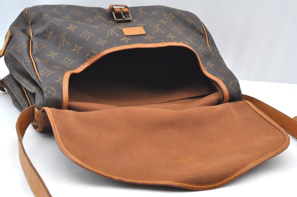 Authentic Louis Vuitton Monogram Saumur 35 Shoulder Cross Bag M42254 LV 4252I