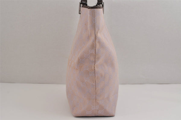 Authentic GUCCI Vintage Shoulder Tote Bag GG Canvas Leather 31243 Pink 4252J