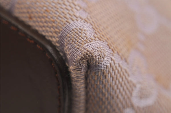 Authentic GUCCI Vintage Shoulder Tote Bag GG Canvas Leather 31243 Pink 4252J