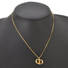 Authentic Christian Dior Gold Tone Chain Pendant Necklace CD 4252K