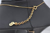 Authentic Christian Dior Gold Tone Chain Pendant Necklace CD 4252K