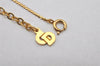 Authentic Christian Dior Gold Tone Chain Pendant Necklace CD 4252K