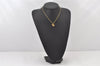 Authentic Christian Dior Gold Tone Chain Rhinestone Pendant Necklace CD 4254K