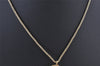 Authentic Christian Dior Gold Tone Chain Rhinestone Pendant Necklace CD 4254K