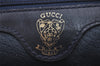 Authentic GUCCI Shoulder Cross Body Bag Purse GG PVC Leather Navy Blue 4255I