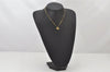 Authentic Christian Dior Gold Tone Rhinestone Chain Pendant Necklace CD 4255K