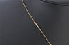 Authentic Christian Dior Gold Tone Rhinestone Chain Pendant Necklace CD 4255K