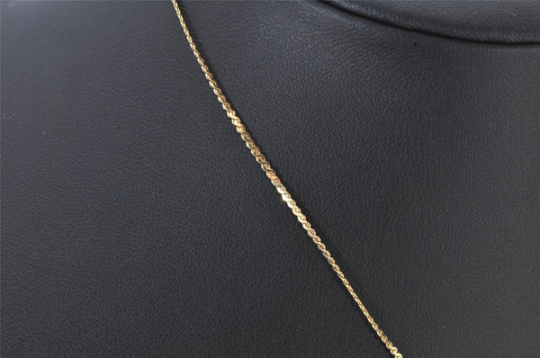 Authentic Christian Dior Gold Tone Rhinestone Chain Pendant Necklace CD 4255K