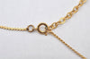 Authentic Christian Dior Gold Tone Rhinestone Chain Pendant Necklace CD 4255K