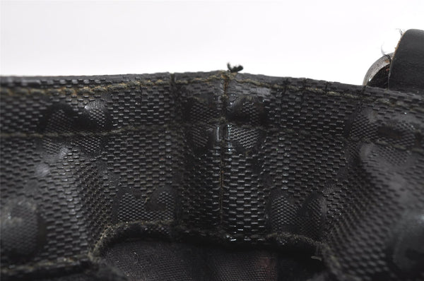 Authentic GUCCI GG Imprime Shoulder Cross Bag GG PVC Leather 201538 Black 4256I