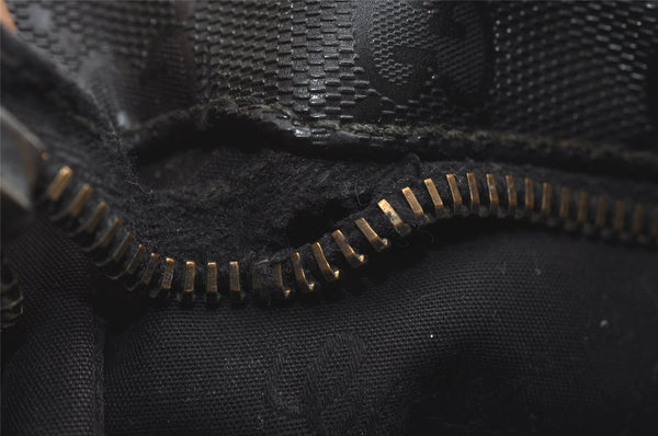 Authentic GUCCI GG Imprime Shoulder Cross Bag GG PVC Leather 201538 Black 4256I