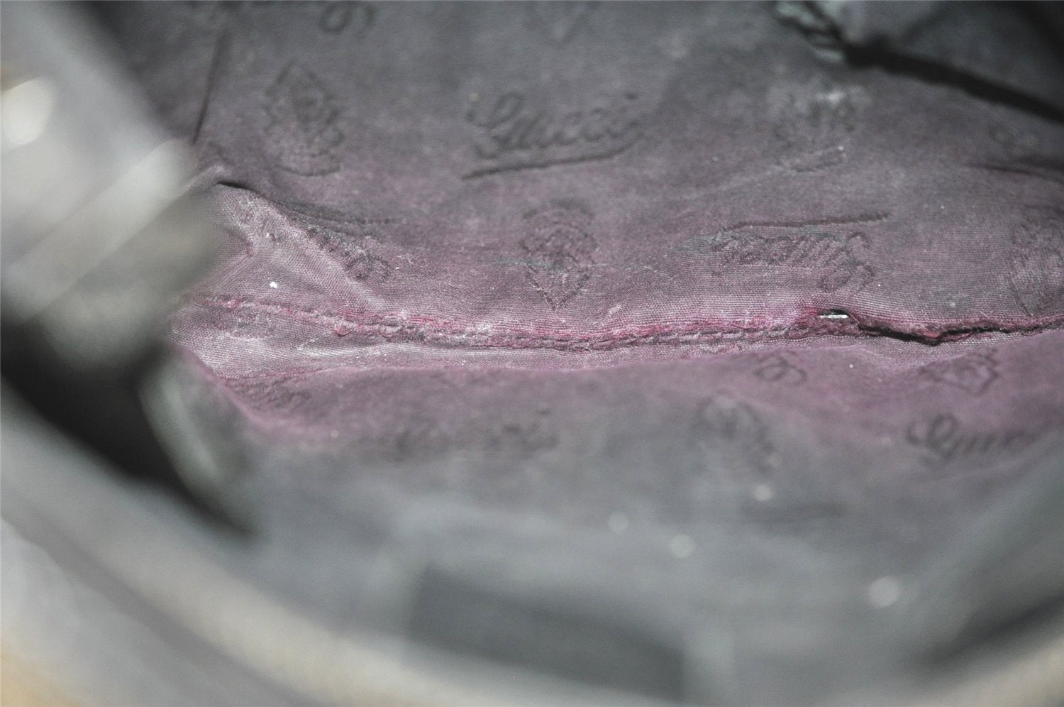 Authentic GUCCI GG Imprime Shoulder Cross Bag GG PVC Leather 201538 Black 4256I