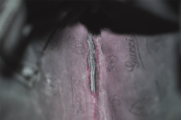 Authentic GUCCI GG Imprime Shoulder Cross Bag GG PVC Leather 201538 Black 4256I