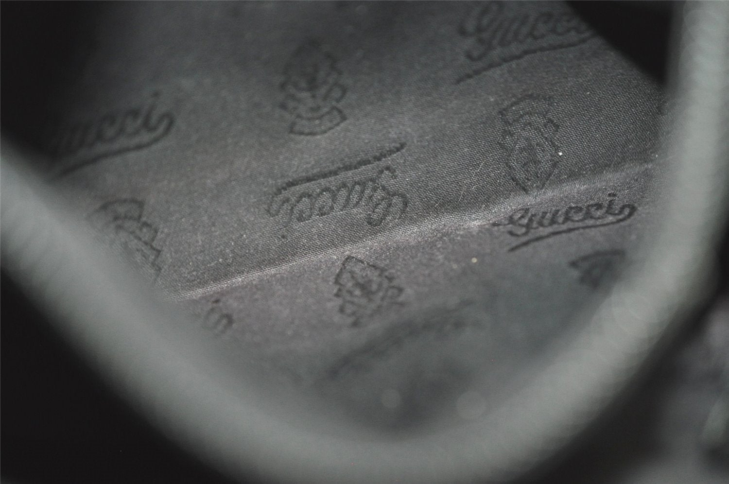 Authentic GUCCI GG Imprime Shoulder Cross Bag GG PVC Leather 201538 Black 4256I