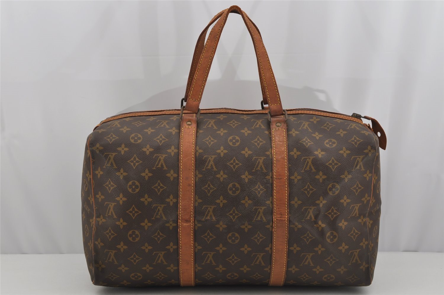 Authentic Louis Vuitton Monogram Sac Souple 45 Hand Boston Bag Old Model 4256J