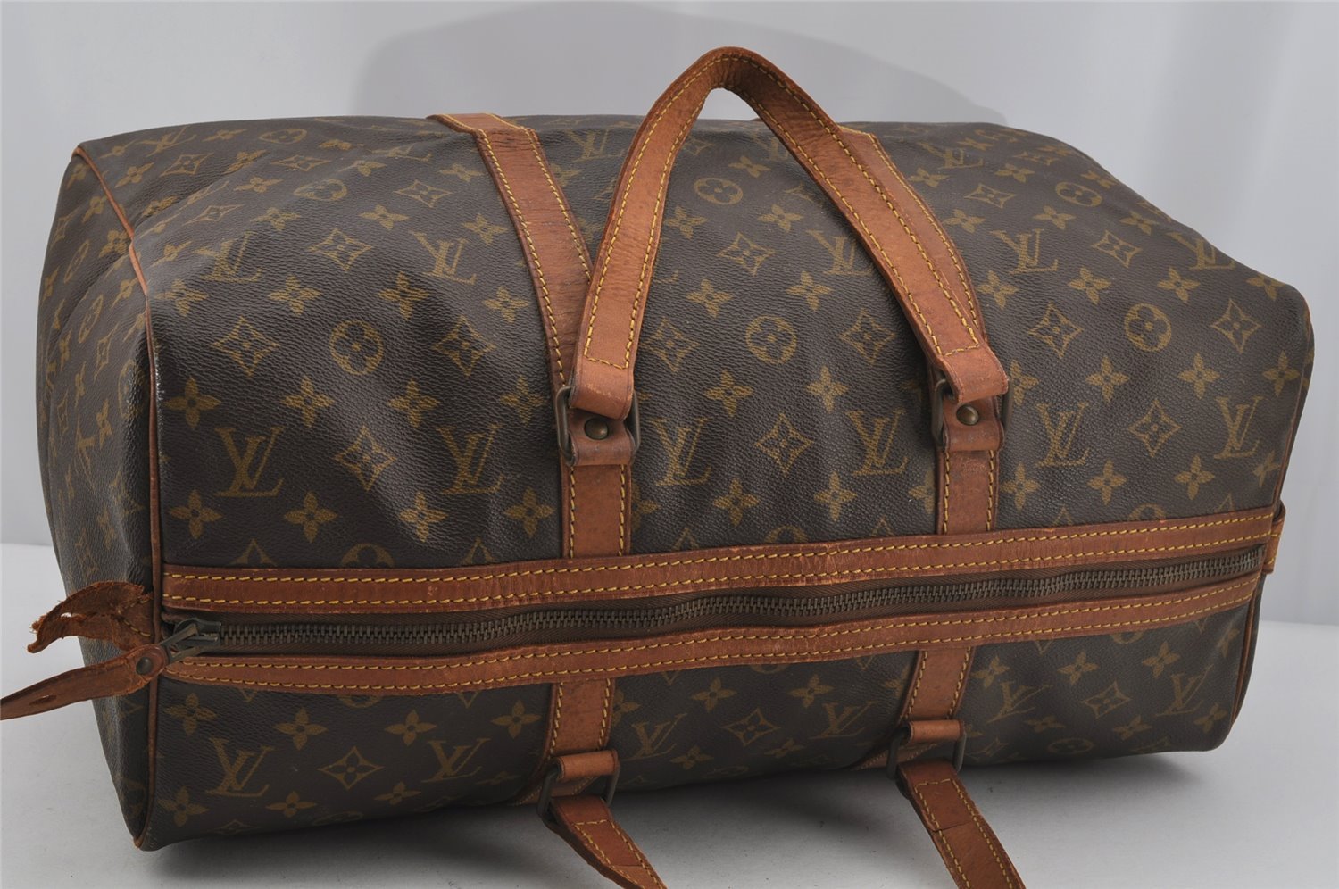 Authentic Louis Vuitton Monogram Sac Souple 45 Hand Boston Bag Old Model 4256J