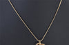 Authentic Christian Dior Gold Tone Rhinestone Chain Pendant Necklace CD 4256K