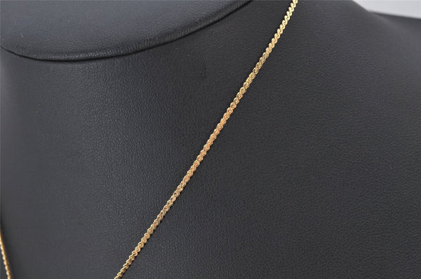 Authentic Christian Dior Gold Tone Rhinestone Chain Pendant Necklace CD 4256K