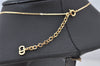 Authentic Christian Dior Gold Tone Rhinestone Chain Pendant Necklace CD 4256K