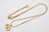 Authentic Christian Dior Gold Tone Rhinestone Chain Pendant Necklace CD 4256K