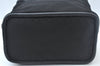 Authentic CELINE Vintage Shoulder Hand Bag Nylon Leather Purse Black 4257I