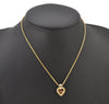 Authentic Christian Dior Gold Tone Chain Rhinestone Pendant Necklace CD 4257K