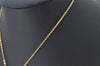 Authentic Christian Dior Gold Tone Chain Rhinestone Pendant Necklace CD 4257K