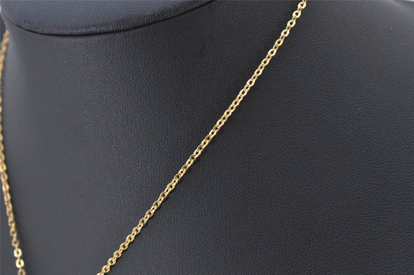 Authentic Christian Dior Gold Tone Chain Rhinestone Pendant Necklace CD 4257K