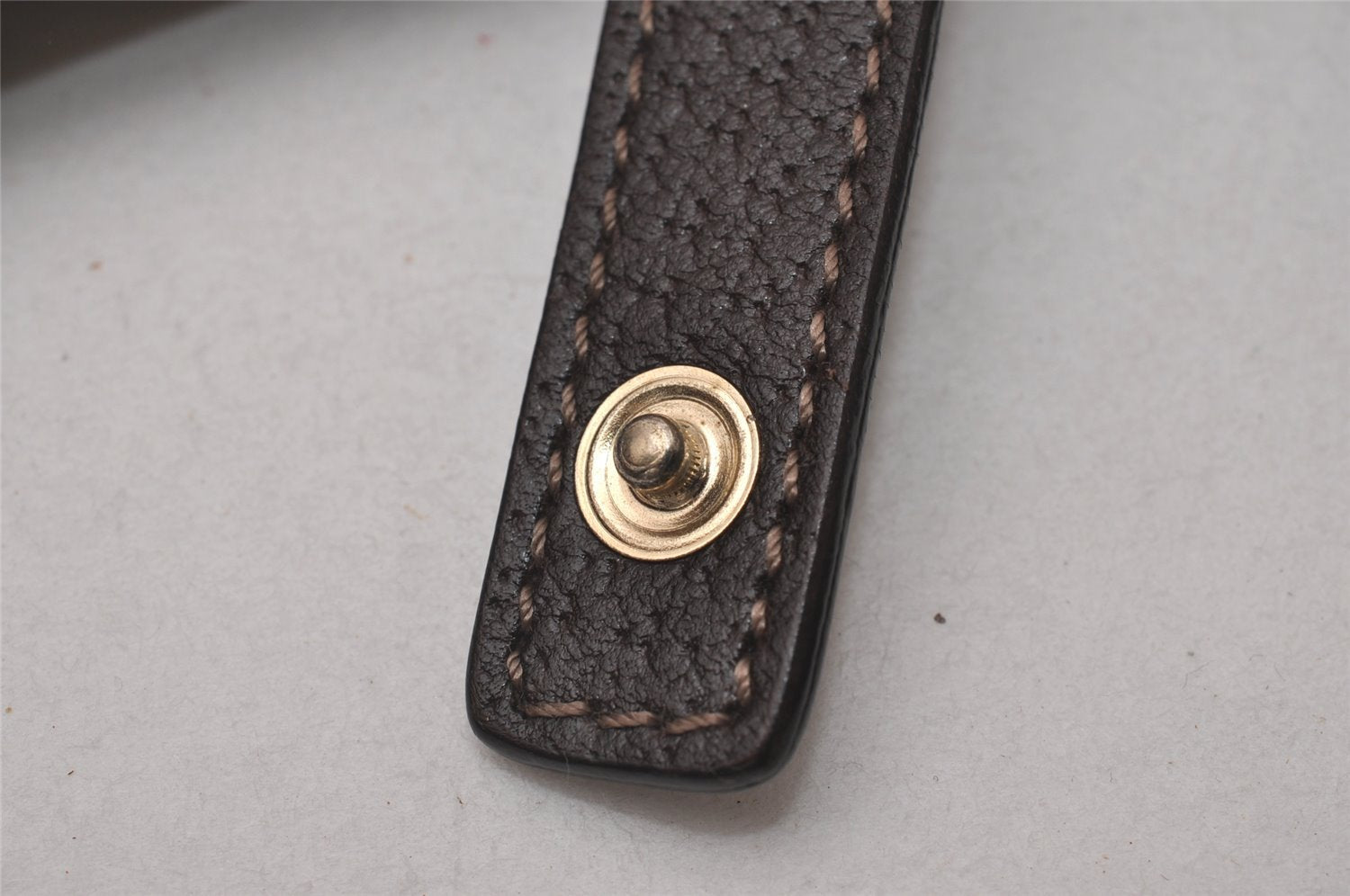 Authentic GUCCI Abbey Shoulder Tote Bag GG Canvas Leather 130736 Brown 4258I