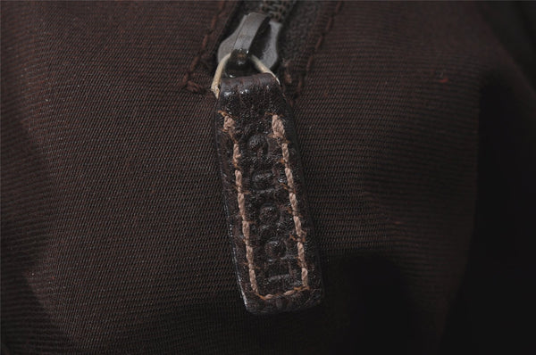 Authentic GUCCI Abbey Shoulder Tote Bag GG Canvas Leather 130736 Brown 4258I