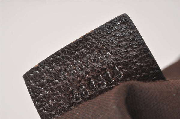 Authentic GUCCI Abbey Shoulder Tote Bag GG Canvas Leather 130736 Brown 4258I