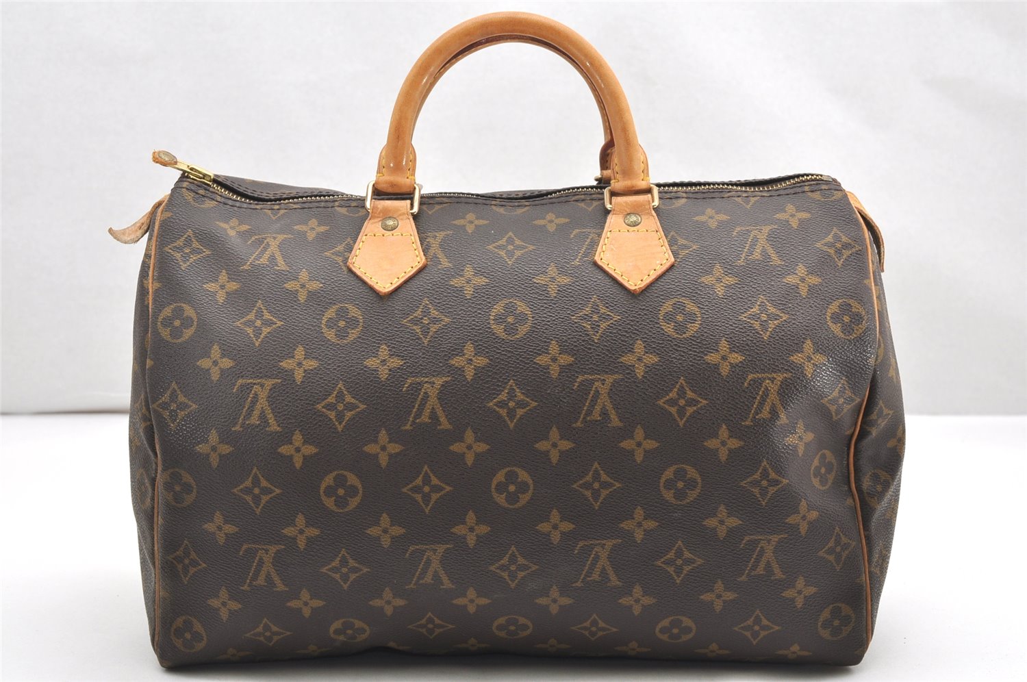 Authentic Louis Vuitton Monogram Speedy 35 Hand Boston Bag M41524 LV 4258K