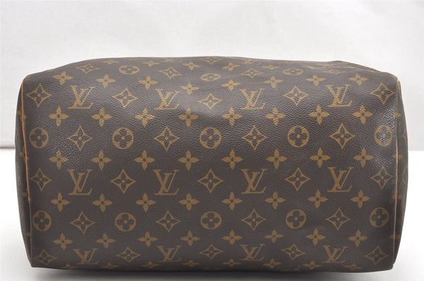 Authentic Louis Vuitton Monogram Speedy 35 Hand Boston Bag M41524 LV 4258K