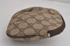 Authentic GUCCI Vintage Pouch Purse GG PVC Leather Brown 4259J