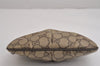 Authentic GUCCI Vintage Pouch Purse GG PVC Leather Brown 4259J