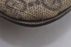 Authentic GUCCI Vintage Pouch Purse GG PVC Leather Brown 4259J