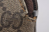 Authentic GUCCI Vintage Pouch Purse GG PVC Leather Brown 4259J